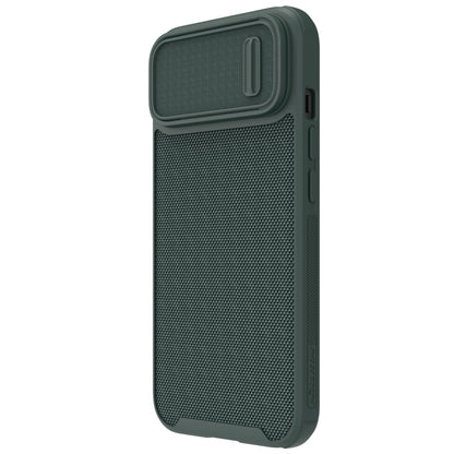 For iPhone 14 NILLKIN 3D Textured Camshield PC + TPU Phone Case(Green) - iPhone 14 Cases by NILLKIN | Online Shopping UK | buy2fix