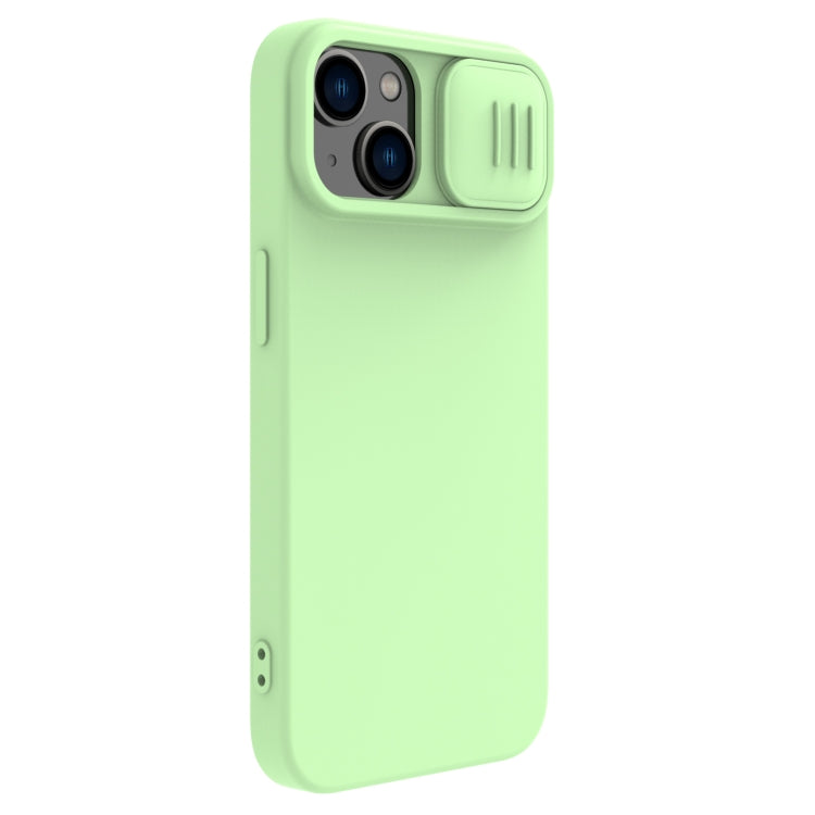 For iPhone 14 NILLKIN CamShield MagSafe Liquid Silicone Phone Case(Green) - iPhone 14 Cases by NILLKIN | Online Shopping UK | buy2fix