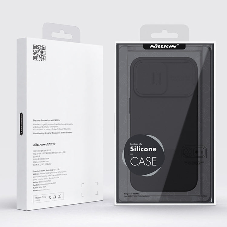 For iPhone 14 Pro NILLKIN CamShield Liquid Silicone Phone Case(Black) - iPhone 14 Pro Cases by NILLKIN | Online Shopping UK | buy2fix