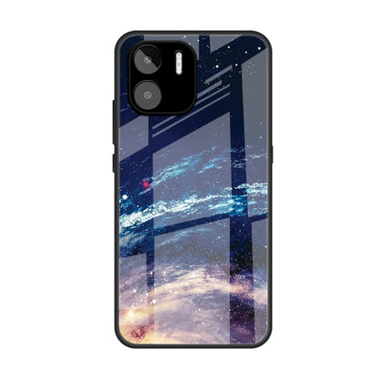 For Xiaomi Redmi A1 4G Colorful Painted Glass Phone Case(Starry Sky) - Xiaomi Cases by buy2fix | Online Shopping UK | buy2fix
