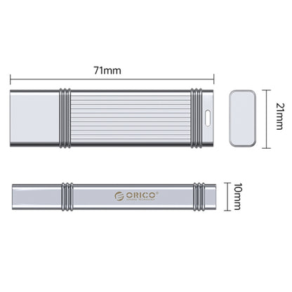 ORICO USB Flash Drive, Read: 100MB/s, Write: 50MB/s, Memory:128GB, Port:USB-A(Silver) - USB Flash Drives by ORICO | Online Shopping UK | buy2fix