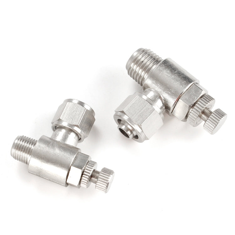 SL8-04 LAIZE Nickel Plated Copper Trachea Quick Fitting Throttle Valve Lock Female Connector -  by LAIZE | Online Shopping UK | buy2fix