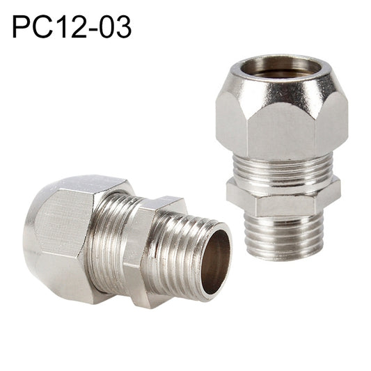 PC12-03 LAIZE Nickel Plated Copper Reducer Straight Pneumatic Quick Fitting Connector - Interface Series by LAIZE | Online Shopping UK | buy2fix