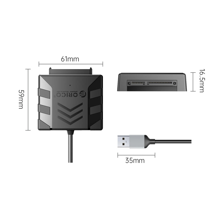 ORICO UTS1 USB 3.0 2.5-inch SATA HDD Adapter with 12V 2A Power Adapter, Cable Length:1m(AU Plug) - USB to IDE / SATA by ORICO | Online Shopping UK | buy2fix