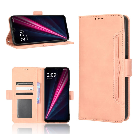 For T-Mobile REVVL 6 Pro 5G Skin Feel Calf Texture Card Slots Leather Phone Case(Pink) - More Brand by buy2fix | Online Shopping UK | buy2fix