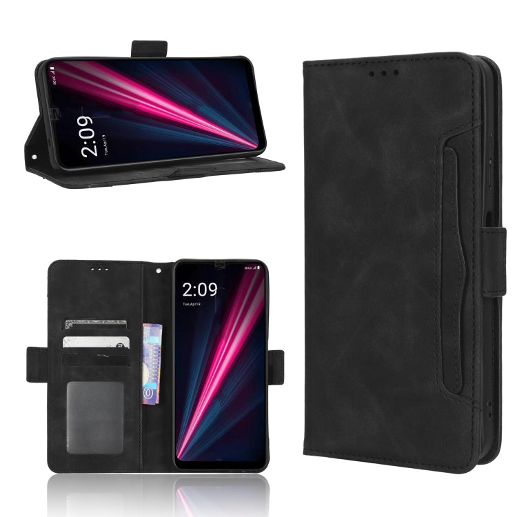 For T-Mobile REVVL 6 Pro 5G Skin Feel Calf Texture Card Slots Leather Phone Case(Black) - More Brand by buy2fix | Online Shopping UK | buy2fix