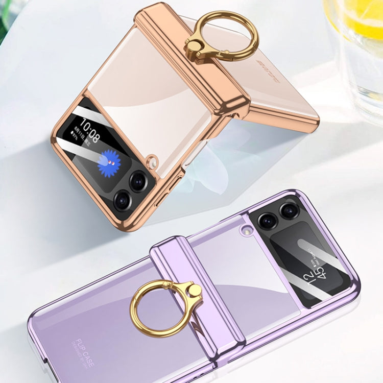 For Samsung Galaxy Z Flip4 GKK Magnetic Folding Phantom Rotary Phone Case with Ring Holder(Purple) - Galaxy Z Flip4 5G Cases by GKK | Online Shopping UK | buy2fix