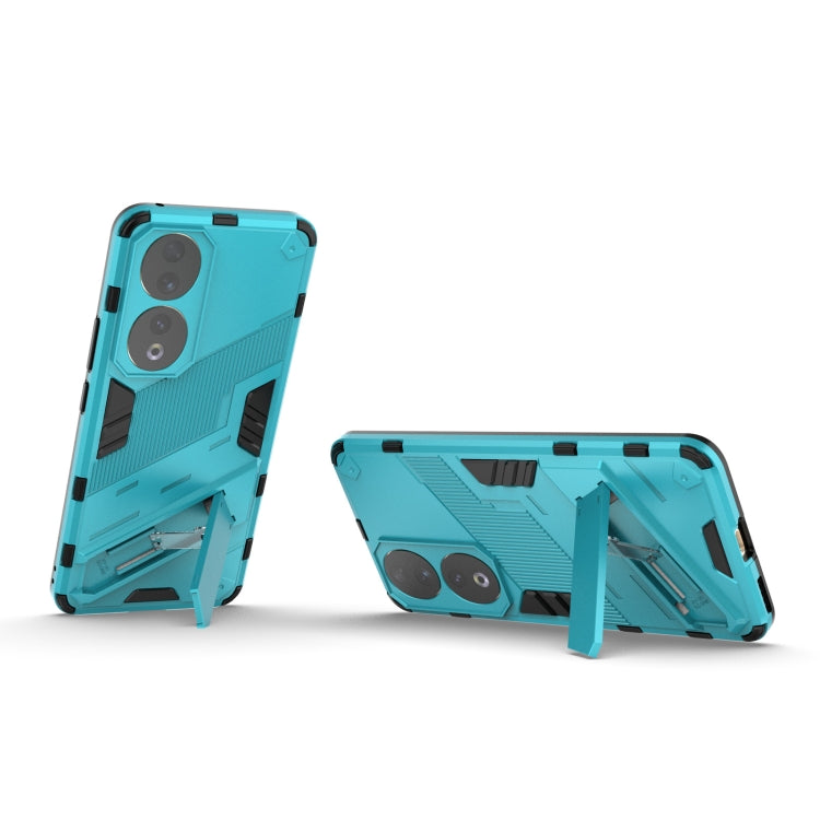 For Honor 90 Punk Armor PC + TPU Phone Case with Holder(Blue) - Honor Cases by buy2fix | Online Shopping UK | buy2fix