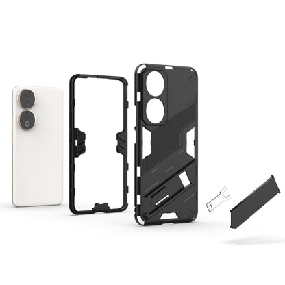 For Honor 90 Punk Armor PC + TPU Phone Case with Holder(Blue) - Honor Cases by buy2fix | Online Shopping UK | buy2fix