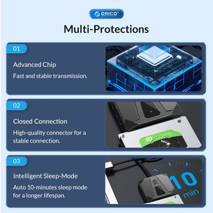 ORICO UTS2 USB 3.0 2.5-inch SATA HDD Adapter, Cable Length:1m - USB to IDE / SATA by ORICO | Online Shopping UK | buy2fix