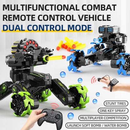 DM-518 Four-wheel Battle Blooming Tire Spray Remote Control Car, Specification:Dual Control Soft Bomb(Blue) - RC Cars by buy2fix | Online Shopping UK | buy2fix