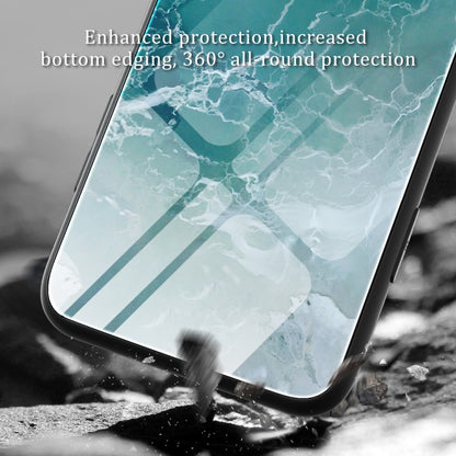 For Xiaomi Redmi Note 12 Pro 5G China Marble Pattern Glass Phone Case(Water Waves) - Note 12 Pro Cases by buy2fix | Online Shopping UK | buy2fix