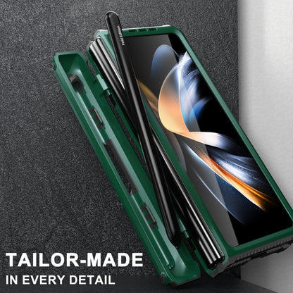 For Samsung Galaxy Z Fold4 5G SM-F936 Armored All-inclusive Shockproof Folding Phone Case(Green) - Galaxy Z Fold4 5G Cases by buy2fix | Online Shopping UK | buy2fix