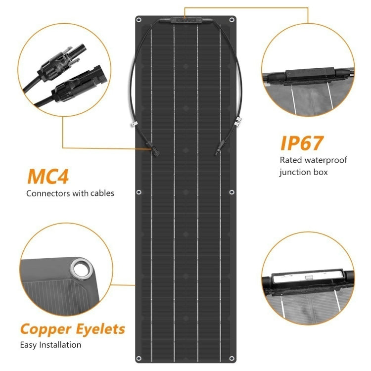 100W Dual Board with 40A Controller PV System Solar Panel(Black) - Consumer Electronics by buy2fix | Online Shopping UK | buy2fix