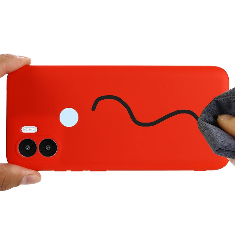 For Xiaomi Redmi A1+ / A2+ / Poco C50 Solid Color Liquid Silicone Shockproof Full Coverage Phone Case(Red) - Xiaomi Cases by buy2fix | Online Shopping UK | buy2fix