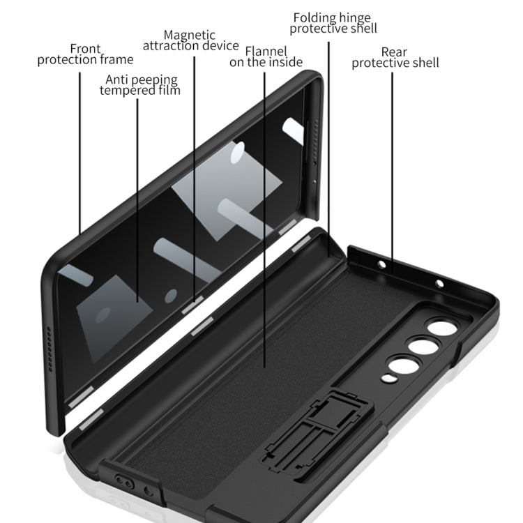For Samsung Galaxy Z Fold4 GKK Magnetic Fold Full Coverage Anti Peep Phone Case(Black) - Galaxy Z Fold4 5G Cases by GKK | Online Shopping UK | buy2fix