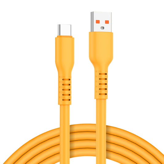 ADC-014 6A USB to USB-C/Type-C Liquid Silicone Data Cable, Length:1m(Orange) -  by buy2fix | Online Shopping UK | buy2fix