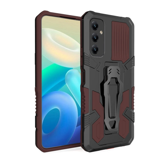 For Samsung Galaxy A14 5G Armor Warrior Shockproof PC + TPU Phone Case(Brown) - Galaxy Phone Cases by buy2fix | Online Shopping UK | buy2fix