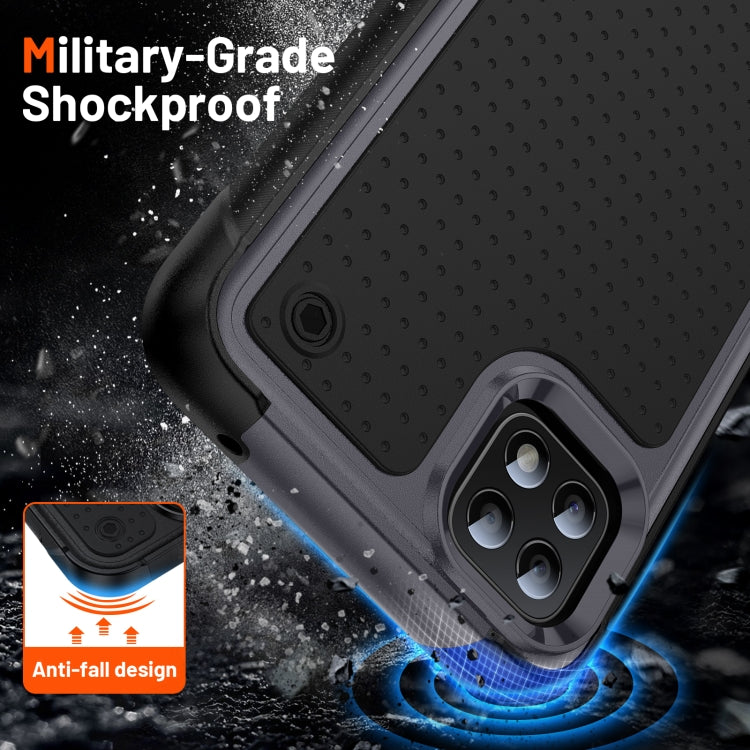 For Samsung Galaxy A22 5G PC + TPU Shockproof Protective Phone Case(Grey+Black) - Galaxy Phone Cases by buy2fix | Online Shopping UK | buy2fix