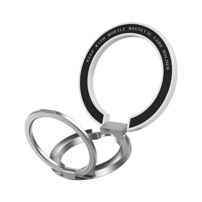 Car Magnetic Dual Axis Ring Phone Holder(Frosted White) - Ring Holder by buy2fix | Online Shopping UK | buy2fix