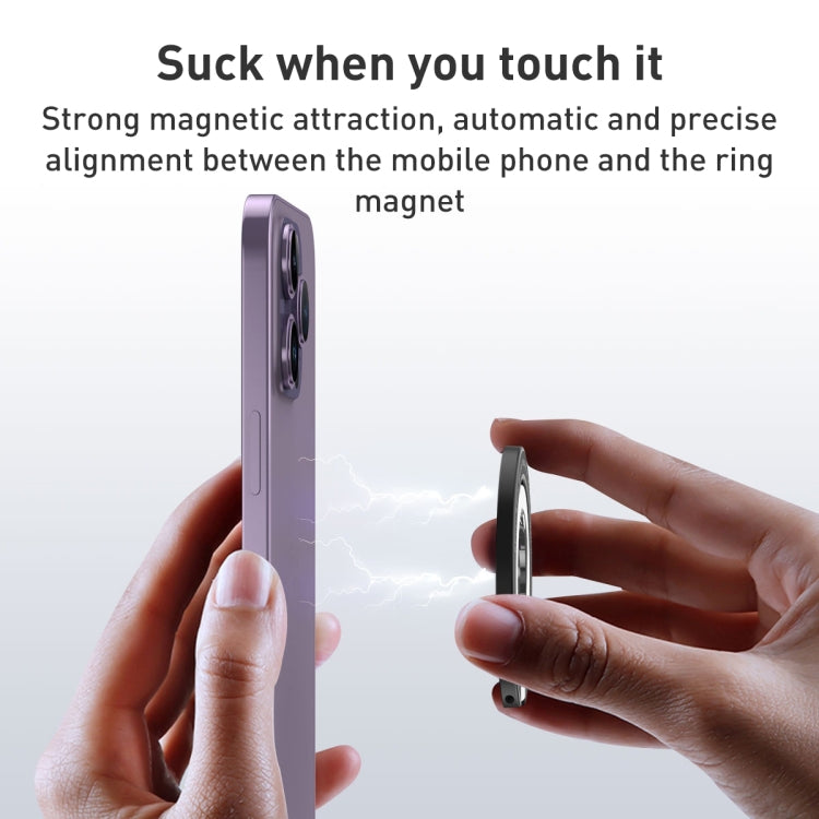 Car Magnetic Dual Axis Ring Phone Holder(Bright Purple) - Ring Holder by buy2fix | Online Shopping UK | buy2fix