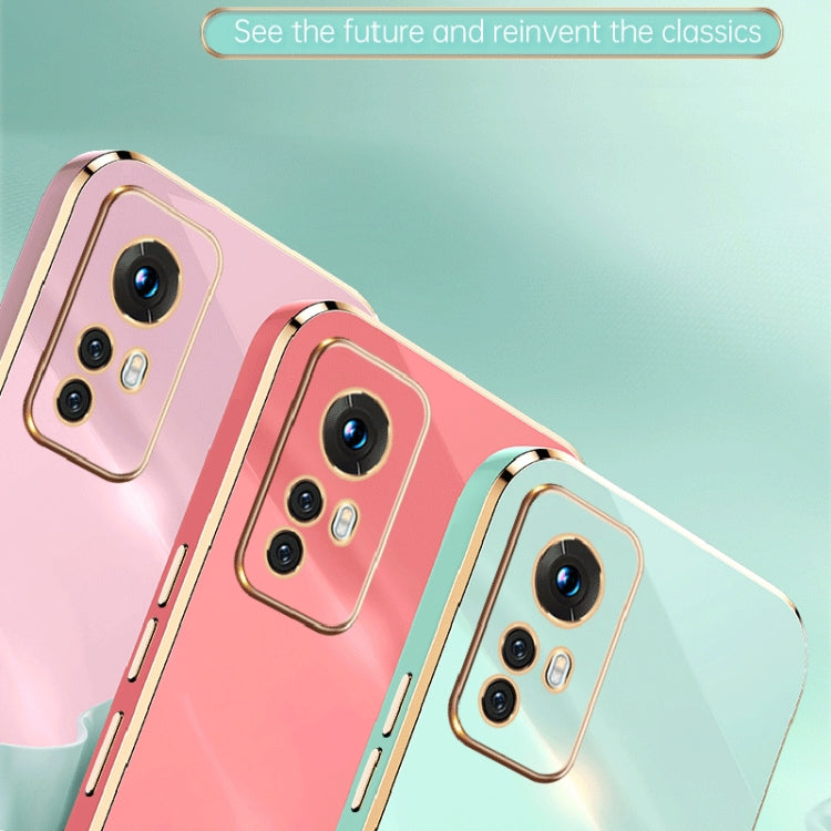 For Xiaomi 12 Lite XINLI Straight Edge 6D Electroplate TPU Phone Case(Mint Green) - Xiaomi Cases by buy2fix | Online Shopping UK | buy2fix