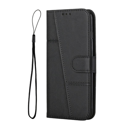 For Xiaomi 13 Pro Stitching Calf Texture Buckle Leather Phone Case(Black) - 13 Pro Cases by buy2fix | Online Shopping UK | buy2fix