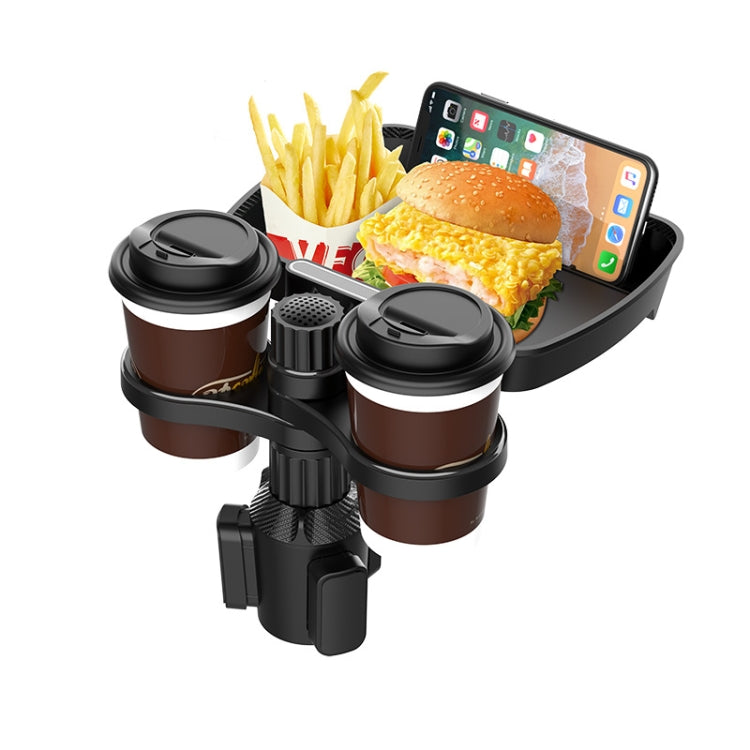 B05 Car Drink Water Cup Holder 360 Degree Rotating Dinner Plate(Black) - In Car by buy2fix | Online Shopping UK | buy2fix