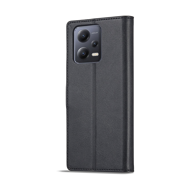 For Xiaomi Redmi Note 12 Pro 5G/Poco X5 Pro LC.IMEEKE Calf Texture Horizontal Flip Leather Case(Black) - Note 12 Pro Cases by LC.IMEEKE | Online Shopping UK | buy2fix