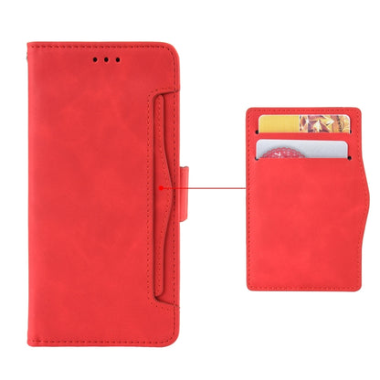 For Samsung Galaxy S23 Ultra 5G Skin Feel Calf Texture Card Slots Leather Phone Case(Red) - Galaxy S23 Ultra 5G Cases by buy2fix | Online Shopping UK | buy2fix