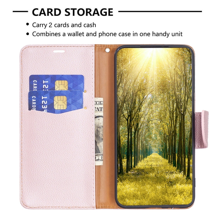 For Xiaomi 13 Lite / Civi 2 Litchi Texture Pure Color Leather Phone Case(Rose Gold) - 13 Lite Cases by buy2fix | Online Shopping UK | buy2fix