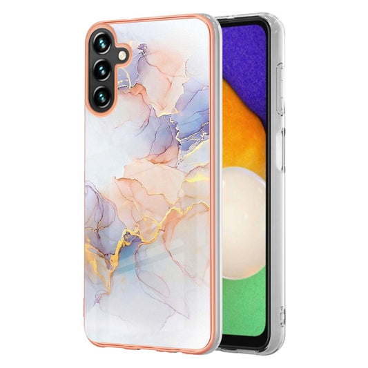 For Samsung Galaxy A34 5G Electroplating IMD TPU Phone Case(White Marble) - Galaxy Phone Cases by buy2fix | Online Shopping UK | buy2fix