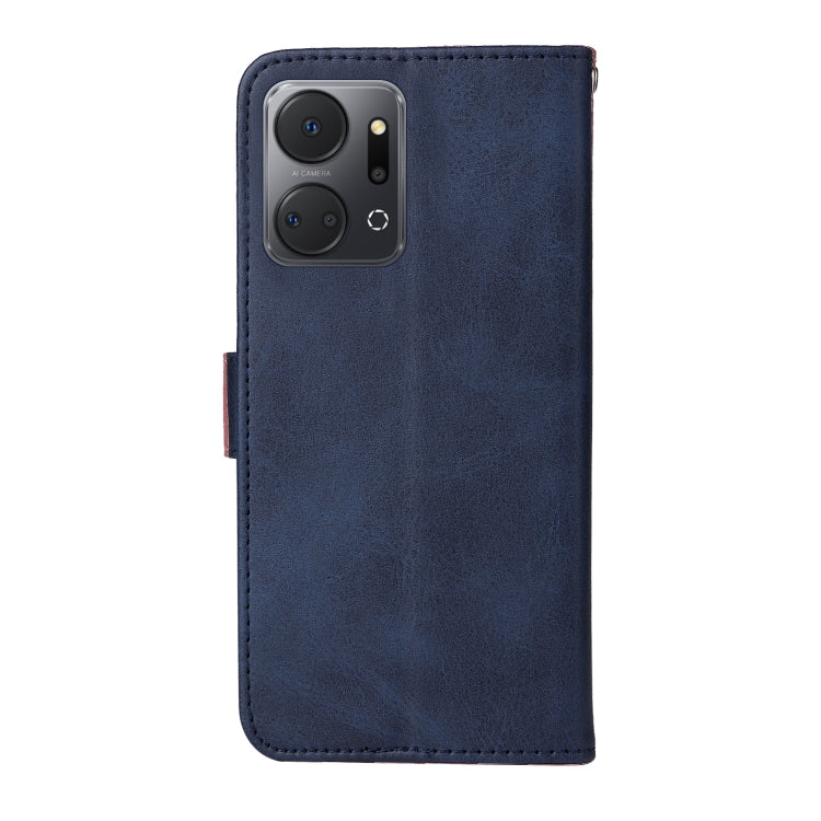 For Honor X7a Classic Calf Texture Flip Leather Phone Case(Blue) - Honor Cases by buy2fix | Online Shopping UK | buy2fix