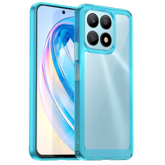 For Honor X8a Colorful Series Acrylic + TPU Phone Case(Transparent Blue) - Honor Cases by buy2fix | Online Shopping UK | buy2fix