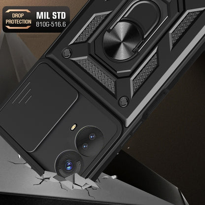 For Motorola Moto G53 5G Sliding Camera Cover Design TPU+PC Phone Case(Green) - Motorola Cases by buy2fix | Online Shopping UK | buy2fix