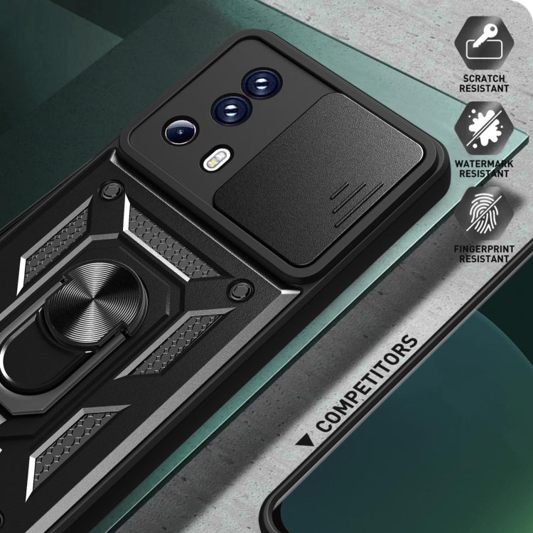 For Xiaomi Civi 2 5G / 13 Lite Sliding Camera Cover Design TPU+PC Phone Case(Rose Gold) - 13 Lite Cases by buy2fix | Online Shopping UK | buy2fix