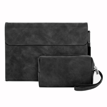 For Microsoft Surface Pro 8 Sheepskin All-Inclusive Shockproof Protective Case with Power Bag(Black) - Others by buy2fix | Online Shopping UK | buy2fix