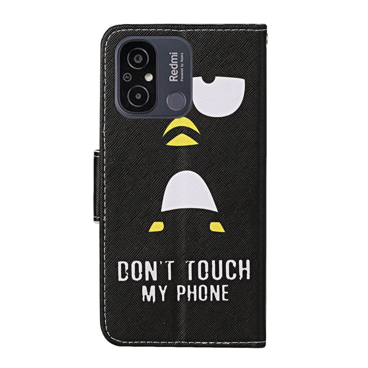 For Xiaomi Redmi 12C Colored Drawing Pattern Flip Leather Phone Case(Penguin) - Xiaomi Cases by buy2fix | Online Shopping UK | buy2fix