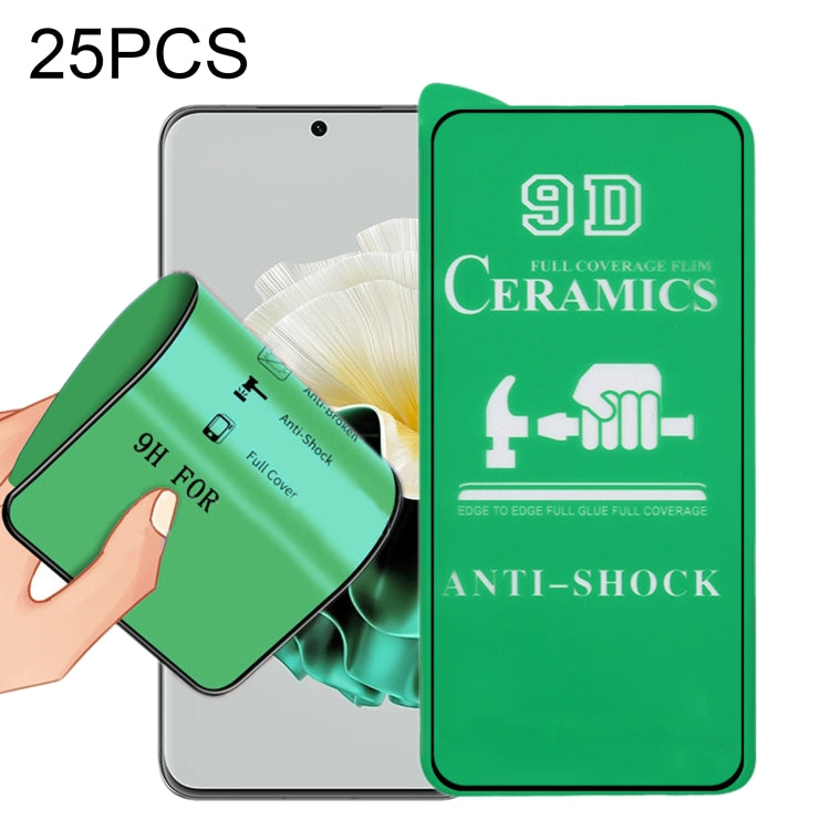 For Huawei P60 / P60 Pro / P60 Art 25pcs 9D Full Screen Full Glue Ceramic Film - Huawei Tempered Glass by buy2fix | Online Shopping UK | buy2fix