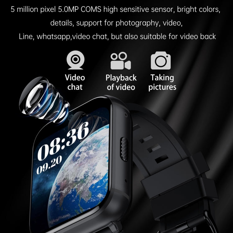 Q668 1.99 inch Screen 4G Smart Watch Android 9.0, Specification:2GB+16GB(Black) - Smart Wear by buy2fix | Online Shopping UK | buy2fix