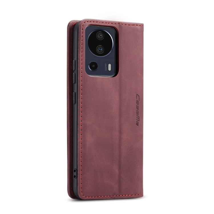 For Xiaomi 13 Lite CaseMe 013 Multifunctional Horizontal Flip Leather Phone Case(Wine Red) - 13 Lite Cases by CaseMe | Online Shopping UK | buy2fix