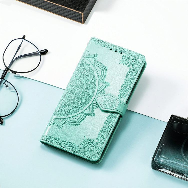 For Honor Magic5 Mandala Flower Embossed Leather Phone Case(Green) - Honor Cases by buy2fix | Online Shopping UK | buy2fix