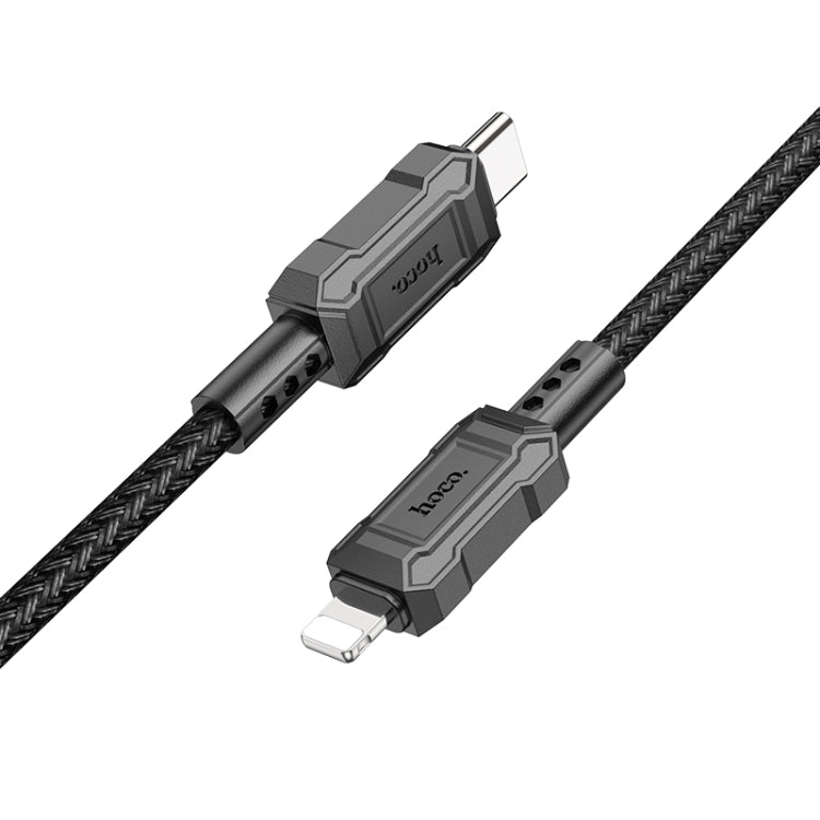 hoco X94 Leader PD 20W USB-C / Type-C to 8 Pin Charging Data Dable, Length:1m(Black) - 2 in 1 Cable by hoco | Online Shopping UK | buy2fix