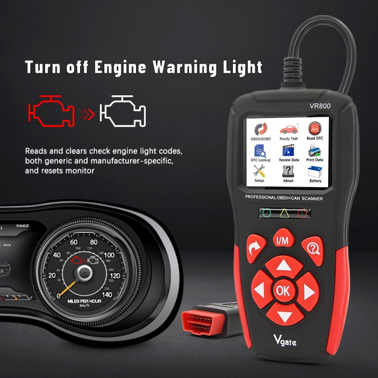 Vgate VR800 Car Code Reader OBD2 Diagnostic Scanner - Code Readers & Scan Tools by Vgate | Online Shopping UK | buy2fix