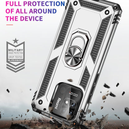 For Xiaomi Redmi 12C / 11A Shockproof TPU + PC Phone Case with Holder(Silver) - Mi 11 Ultra Cases by buy2fix | Online Shopping UK | buy2fix