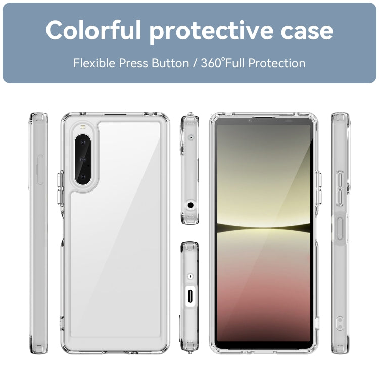 For Sony Xperia 10 V Colorful Series Acrylic + TPU Phone Case(Transparent) - Sony Cases by buy2fix | Online Shopping UK | buy2fix