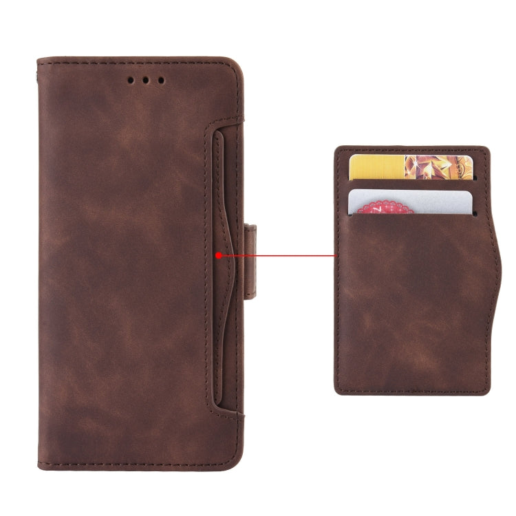 For Nokia C32 4G Skin Feel Calf Texture Card Slots Leather Phone Case(Brown) - Nokia Cases by buy2fix | Online Shopping UK | buy2fix