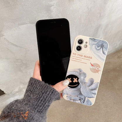 For iPhone 11 Martian Astronaut Pattern Shockproof Phone Case(White) - iPhone 11 Cases by buy2fix | Online Shopping UK | buy2fix