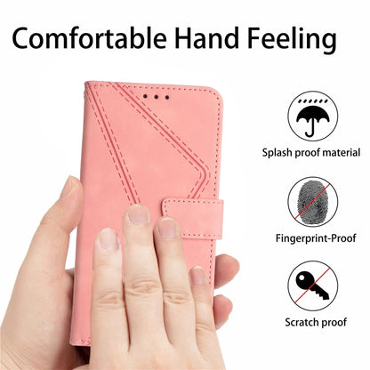 For Sony Xperia 10 III Stitching Embossed Leather Phone Case(Pink) - Sony Cases by buy2fix | Online Shopping UK | buy2fix