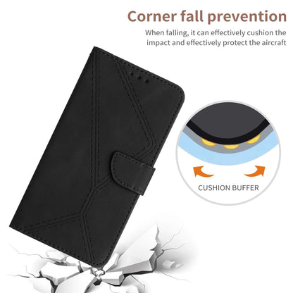 For Xiaomi POCO X5 Pro Stitching Embossed Leather Phone Case(Black) - Xiaomi Cases by buy2fix | Online Shopping UK | buy2fix